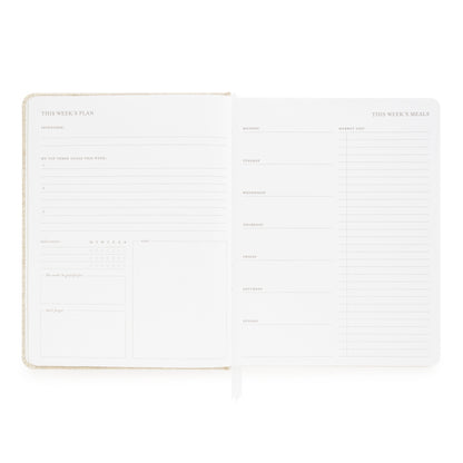 This Week's Plan Planning Page with prompts, space of each day of the week, and market list