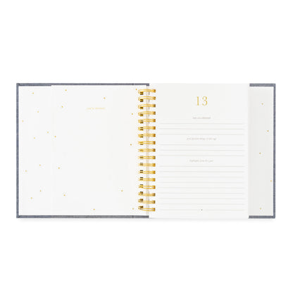 birthday book open to year 13 page