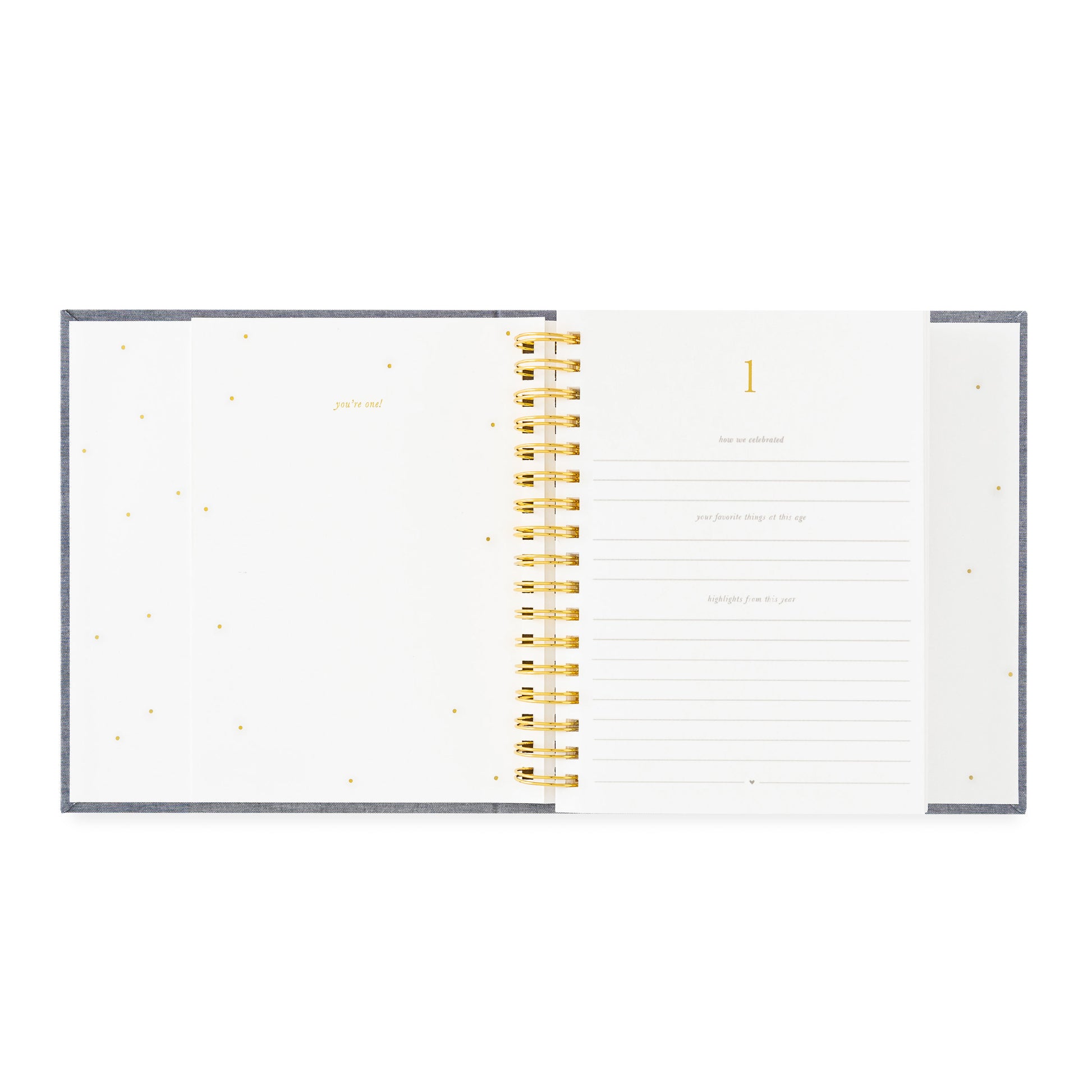 birthday book open to year 1 page