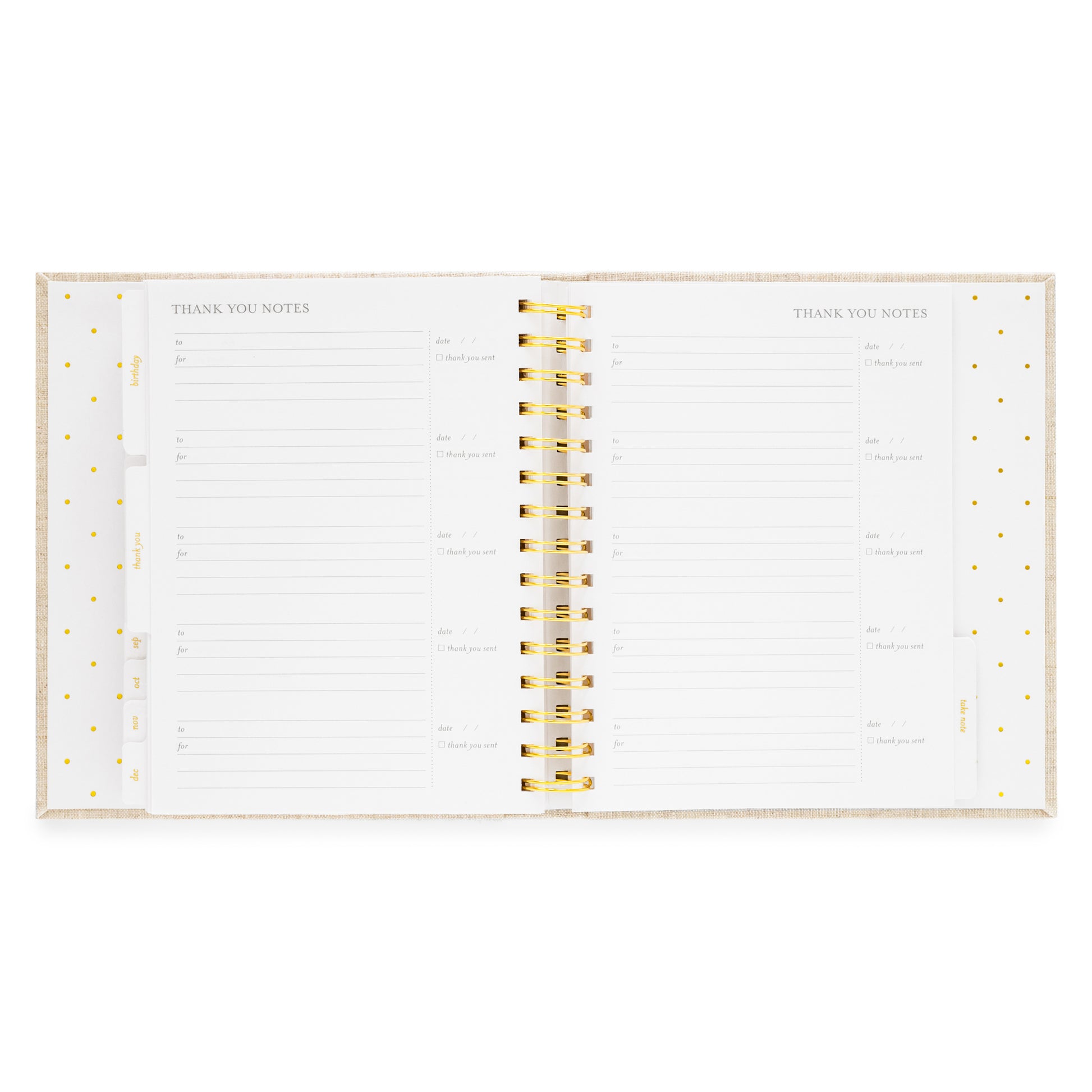 Thank you Notes Tracker of Concealed Agenda