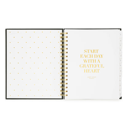 Start Each Day with a Grateful Heart Title Page of Spiral Planner