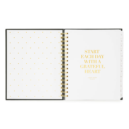 Start Each Day with a Grateful Heart Title Page of Spiral Planner