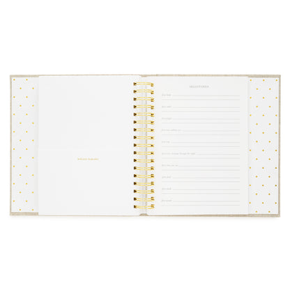 Milestones keepsake page of baby book