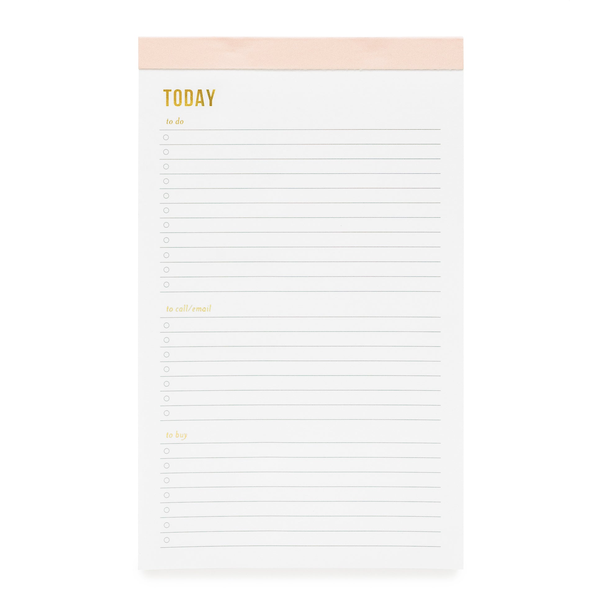 Pale pink today notepad